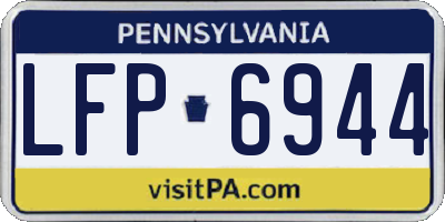PA license plate LFP6944