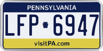 PA license plate LFP6947