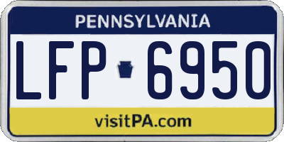 PA license plate LFP6950