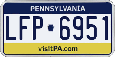 PA license plate LFP6951