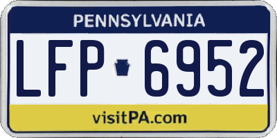 PA license plate LFP6952