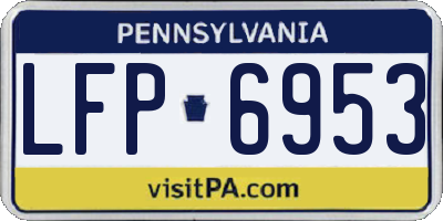 PA license plate LFP6953