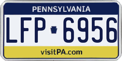 PA license plate LFP6956