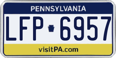 PA license plate LFP6957