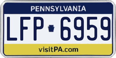 PA license plate LFP6959