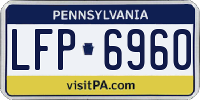 PA license plate LFP6960