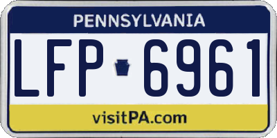 PA license plate LFP6961