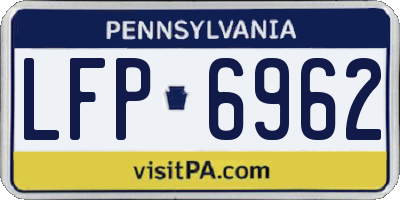 PA license plate LFP6962