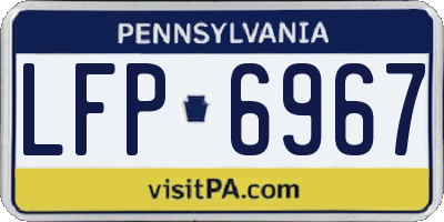 PA license plate LFP6967