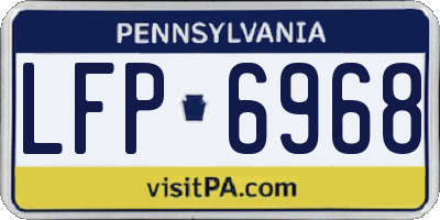 PA license plate LFP6968