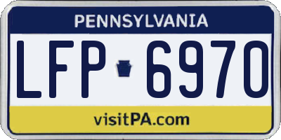 PA license plate LFP6970