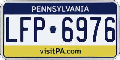 PA license plate LFP6976