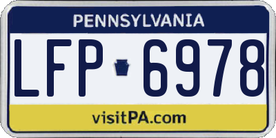 PA license plate LFP6978
