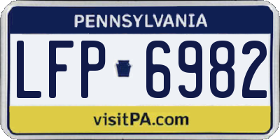 PA license plate LFP6982