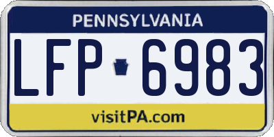 PA license plate LFP6983