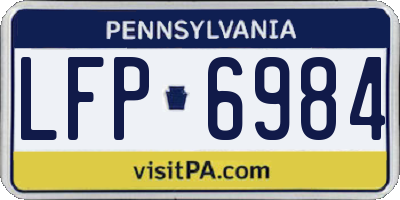 PA license plate LFP6984