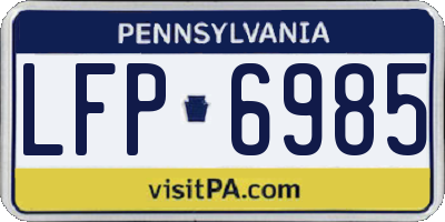 PA license plate LFP6985