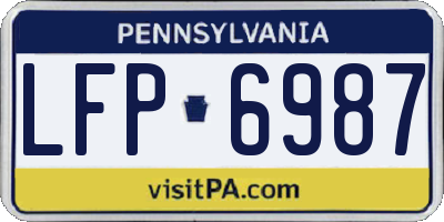 PA license plate LFP6987