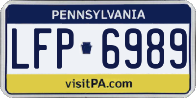 PA license plate LFP6989