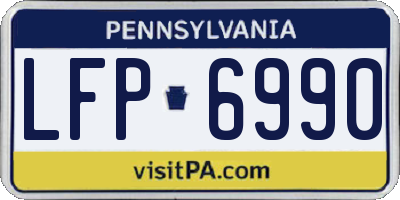 PA license plate LFP6990