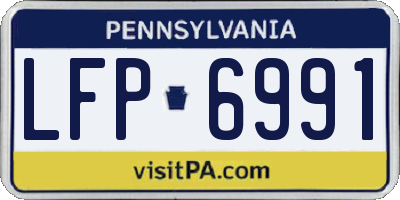 PA license plate LFP6991