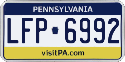 PA license plate LFP6992