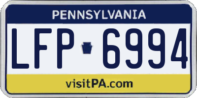 PA license plate LFP6994