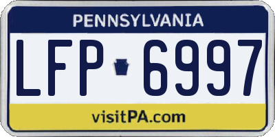 PA license plate LFP6997