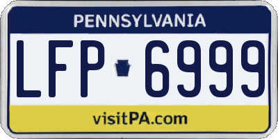PA license plate LFP6999