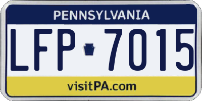 PA license plate LFP7015