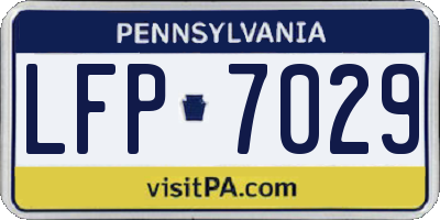 PA license plate LFP7029