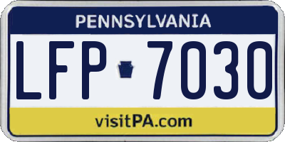 PA license plate LFP7030