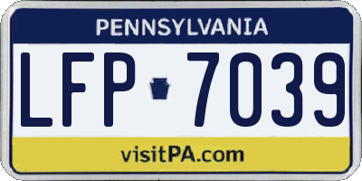 PA license plate LFP7039