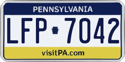 PA license plate LFP7042