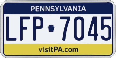 PA license plate LFP7045