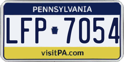 PA license plate LFP7054