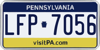 PA license plate LFP7056