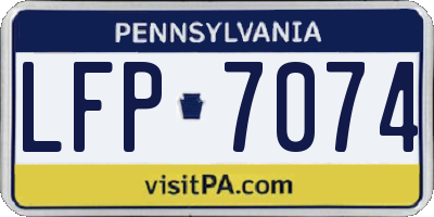 PA license plate LFP7074