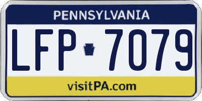 PA license plate LFP7079