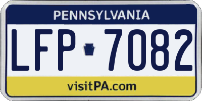 PA license plate LFP7082