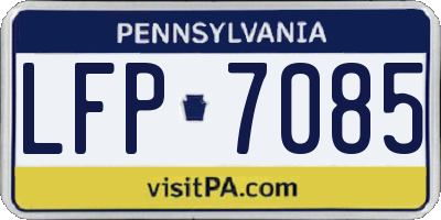 PA license plate LFP7085