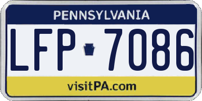 PA license plate LFP7086