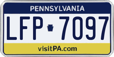 PA license plate LFP7097