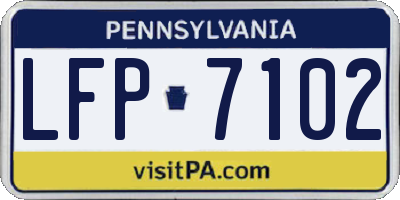 PA license plate LFP7102