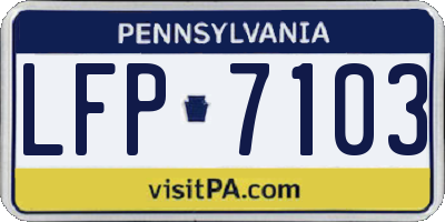 PA license plate LFP7103