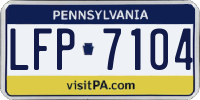 PA license plate LFP7104