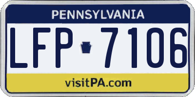 PA license plate LFP7106