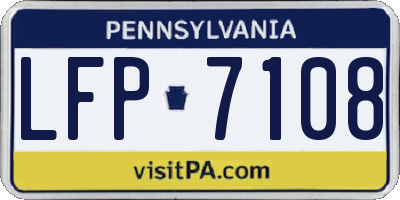 PA license plate LFP7108