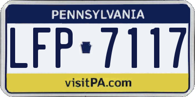 PA license plate LFP7117