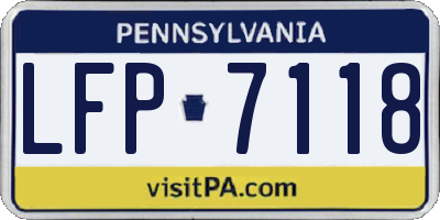 PA license plate LFP7118